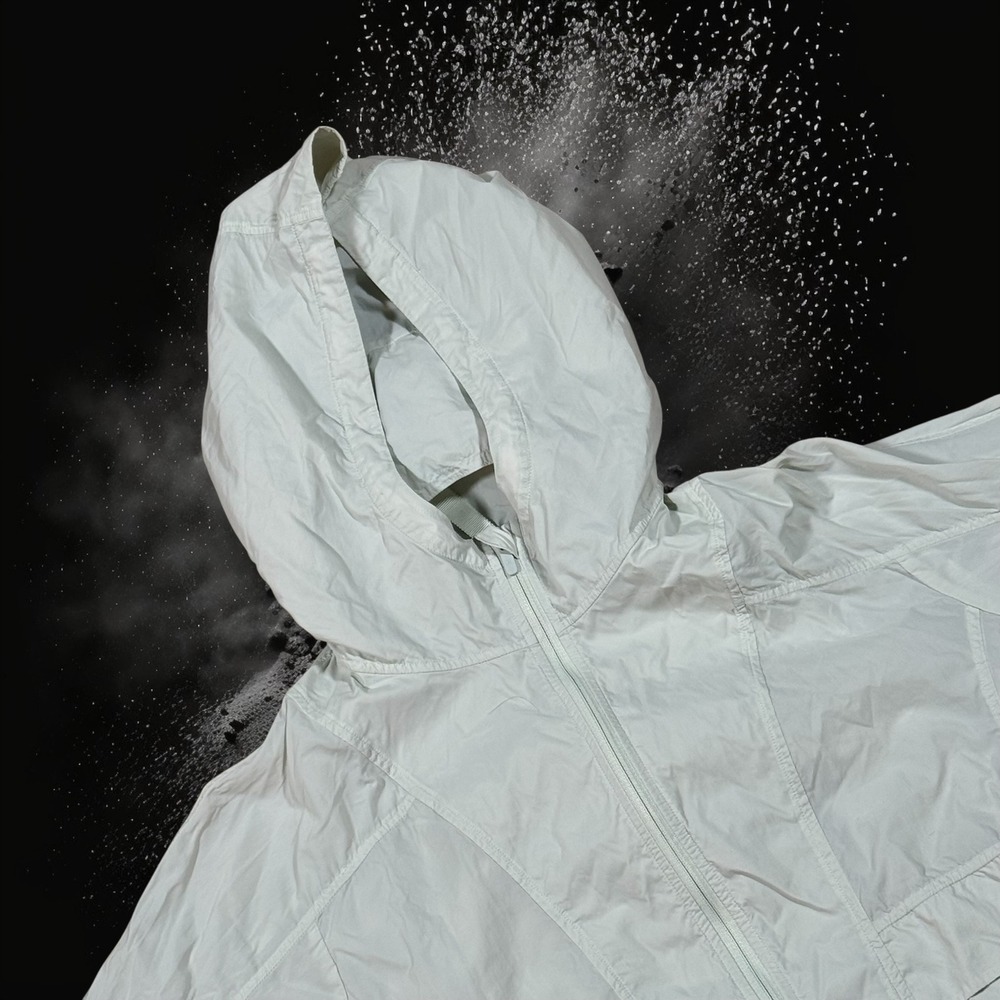 Lululemon Hood-Lite Relaxed Fit Pack It Up Jacket Mint Windbreaker Womens Sz 8